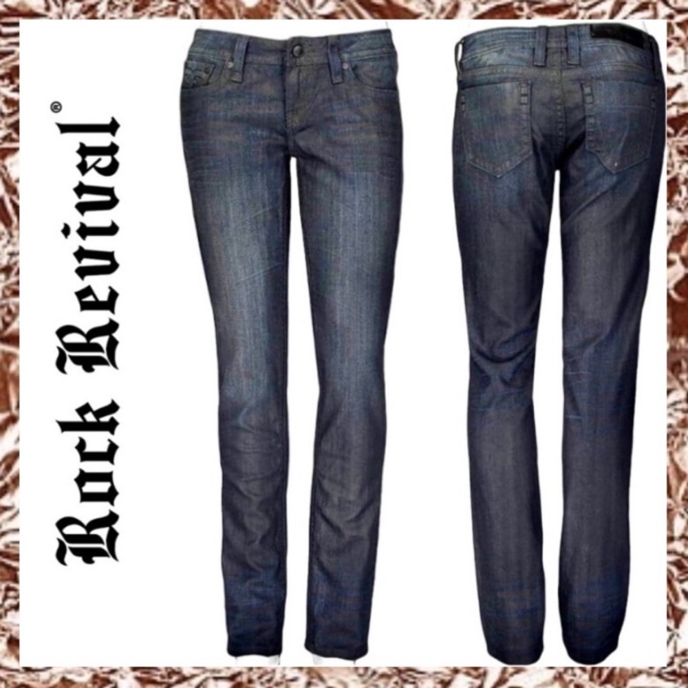 Rock Revival Tara Low Rise Skinny Denim Jeans 28 6
